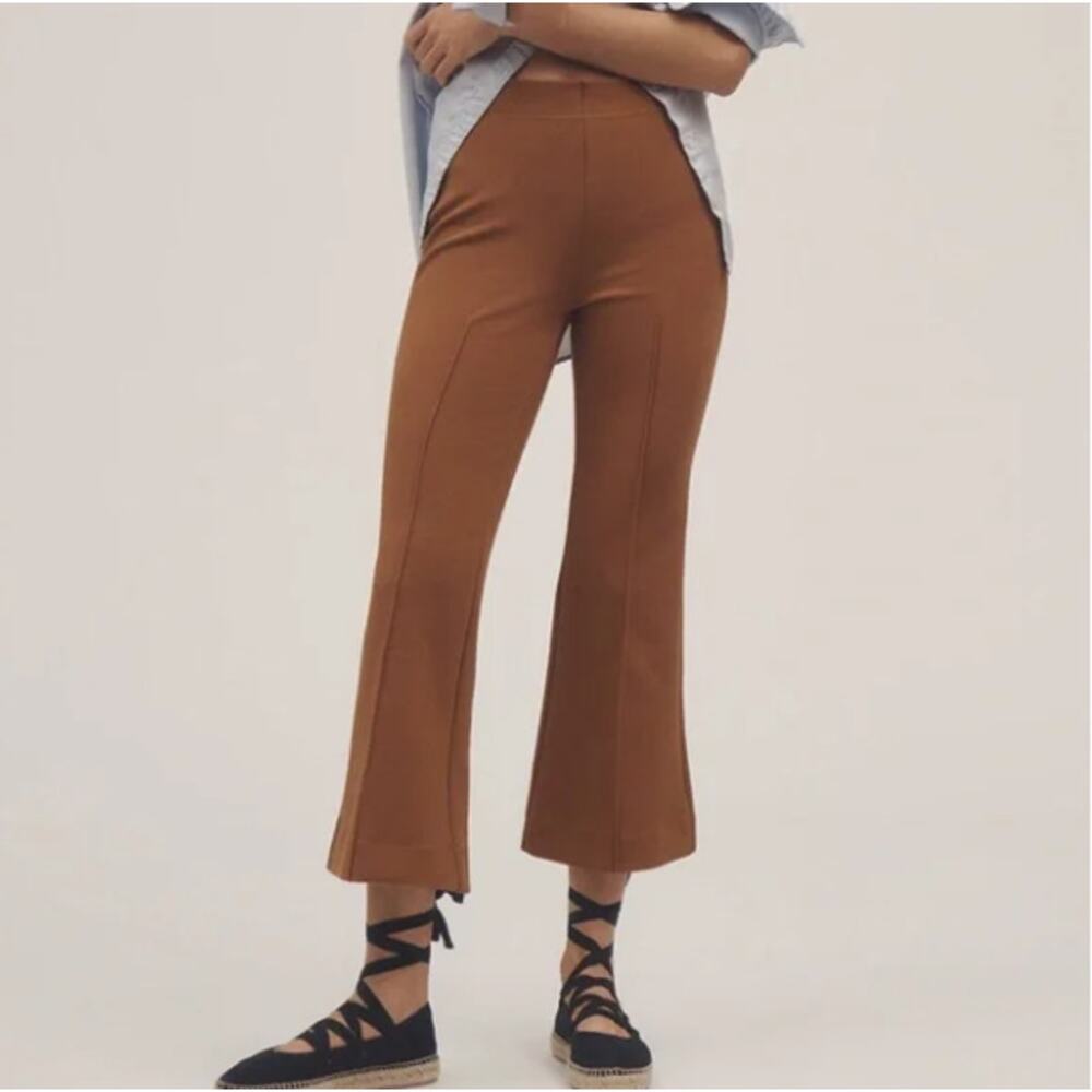 Anthropologie Brown Boot-Cut Flare Pants